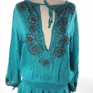 Saha Green Women's Size L/G Ethnic Cover-Up Dress